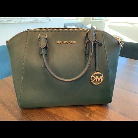 Michael Kors Bags Michael Kors Ciara Large Dark Green Poshmark